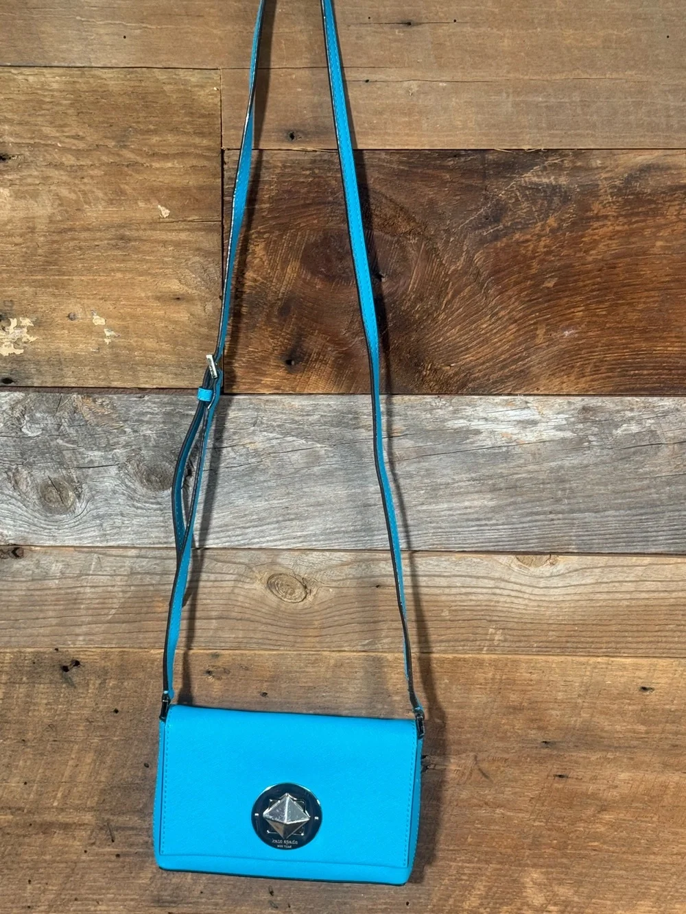 Kate Spade Newbury Lane Sally Saffiano Crossbody Bag Turquoise Teal Blue